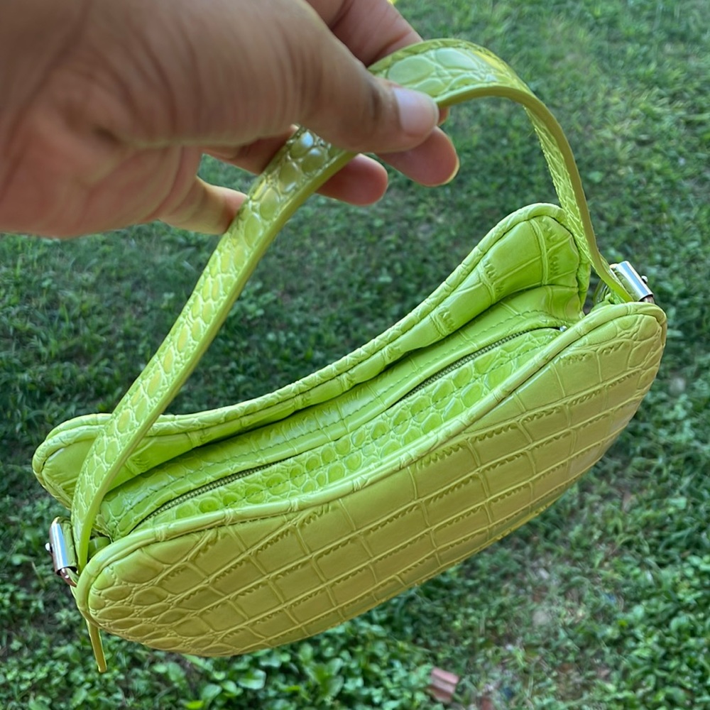 lavish lime green tote purse